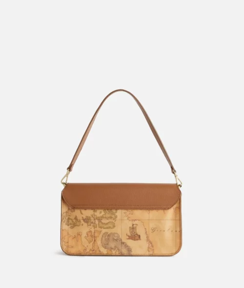 Alviero Martini Marina Bag Tracollina Con Maxi Morsetto Cuoio - immagine 4