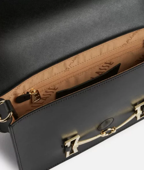 Alviero Martini Marina Bag Tracollina Con Maxi Morsetto Nera - immagine 3