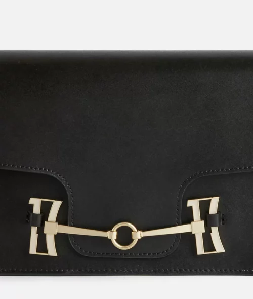 Alviero Martini Marina Bag Tracollina Con Maxi Morsetto Nera - immagine 2
