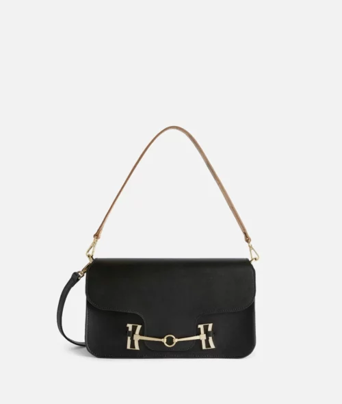 Alviero Martini Marina Bag Tracollina Con Maxi Morsetto Nera